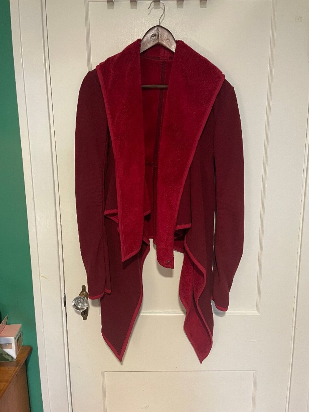 Lululemon Presence of Mind Cozy Fleece Wrap Jacket Deepest Cranberry